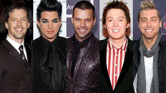 Sean Hayes, Adam Lambert, Ricky Martin, Clay Aiken, Lance Bass Sean Hayes, Adam Lambert, Ricky Martin, Clay Aiken, Lance Bass